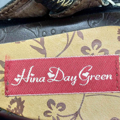 HINA DAY GREEN  Leather Sabots レザー サボ サンダル レディース JPN:M